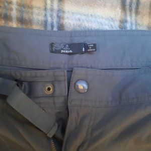 Prana Knee Length Knickers Hiking Shorts Gray size 8